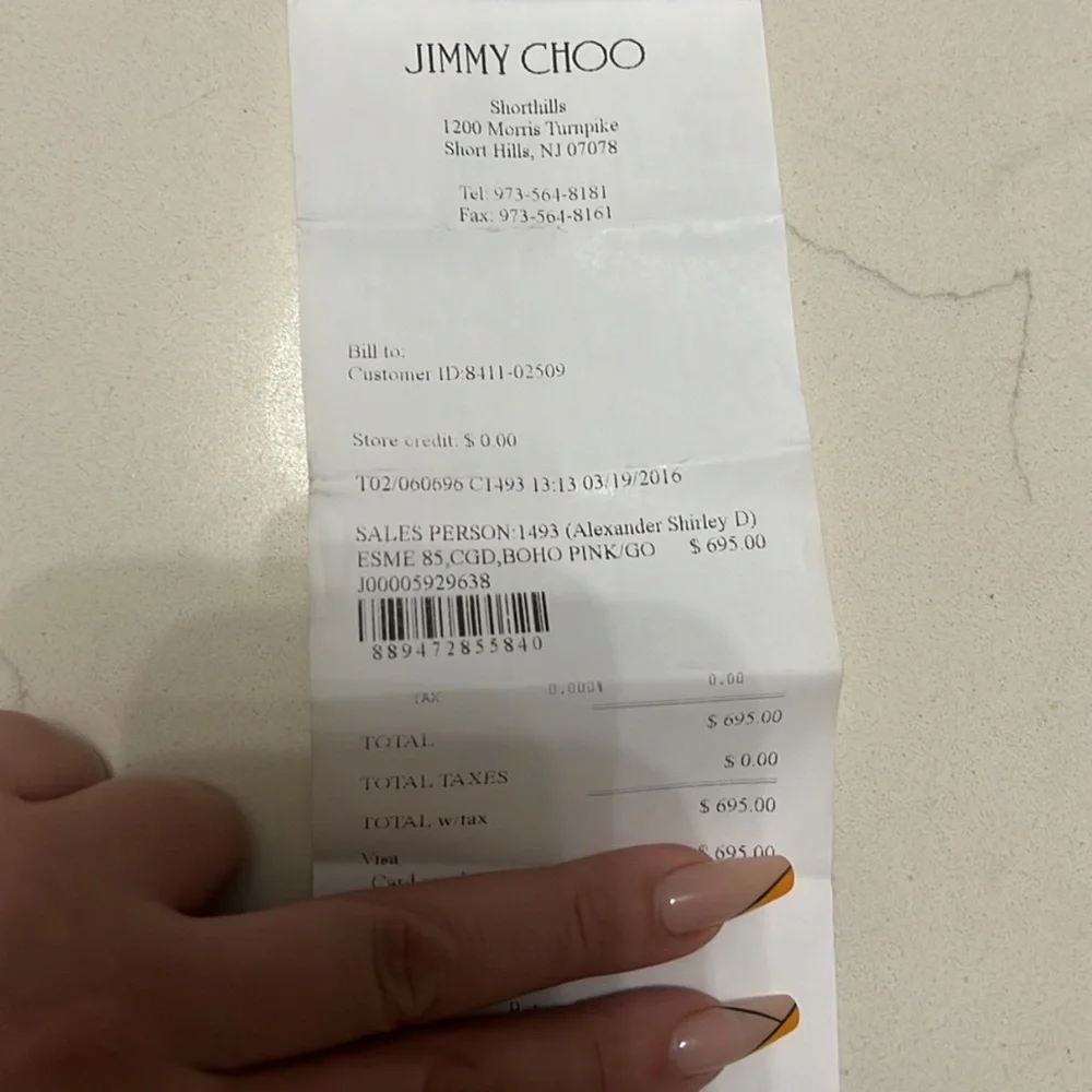 Jimmy Choo Pink Glitter Pointed-Toe Pumps - Picture 5 of 6